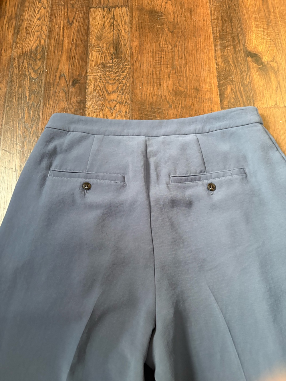 Madewell Blue Wide Leg Trouser Pants High Rise Size 14 - Picture 8 of 8